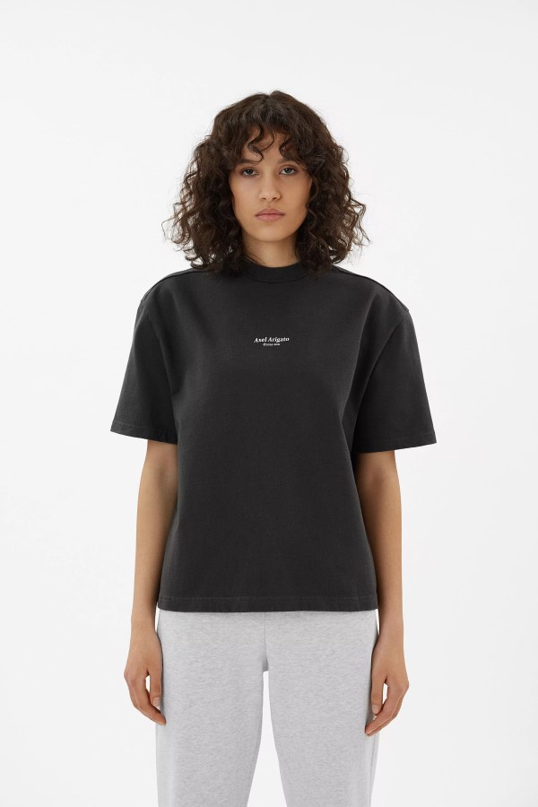 Axel Arigato Focus T-Shirt Verblasstes Schwarz