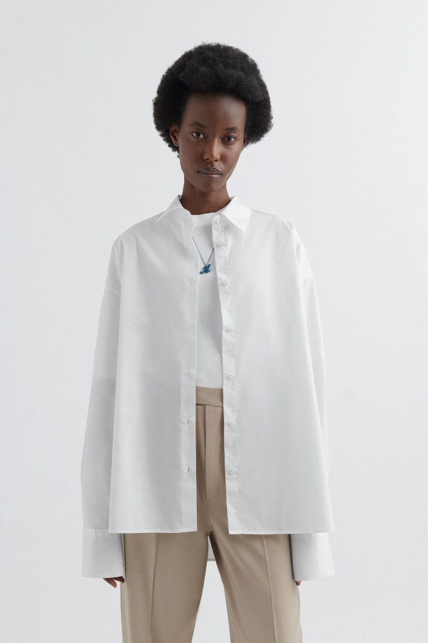 Oversized Hemd Netzwerk Weiß Axel Arigato