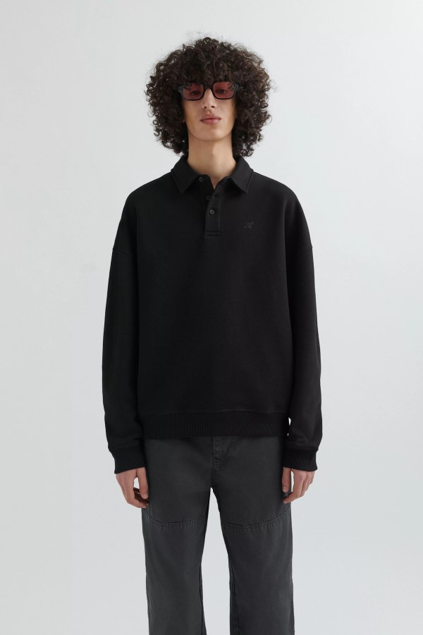 Axel Arigato Signature Polo-Sweatshirt Schwarz