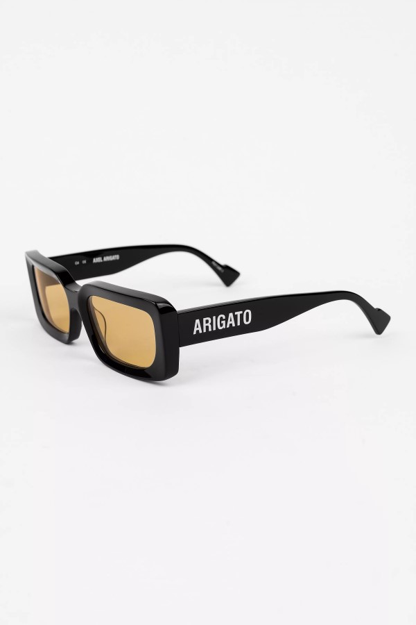Arigato Arena Rechteckige Sonnenbrille Schwarz Gelb
