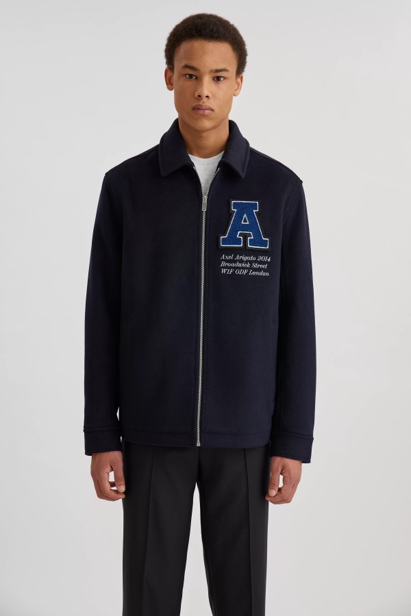 Campus Wollhemd Marineblau Axel Arigato