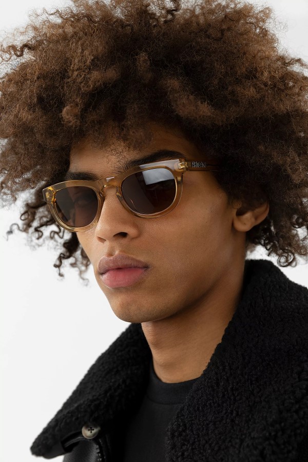 Alton D-frame Sonnenbrille Transparent Sand Beige Braun Axel Arigato