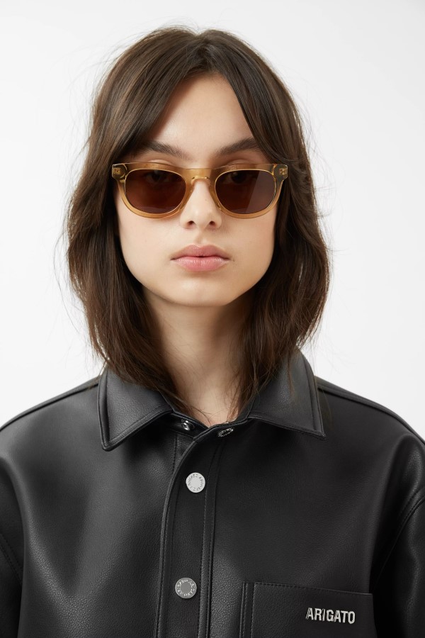 Alton D-frame Sonnenbrille Transparent Sand Beige Braun Axel Arigato