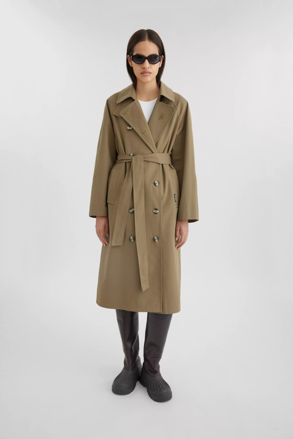 Globe Trenchcoat Axel Arigato Olivgrün