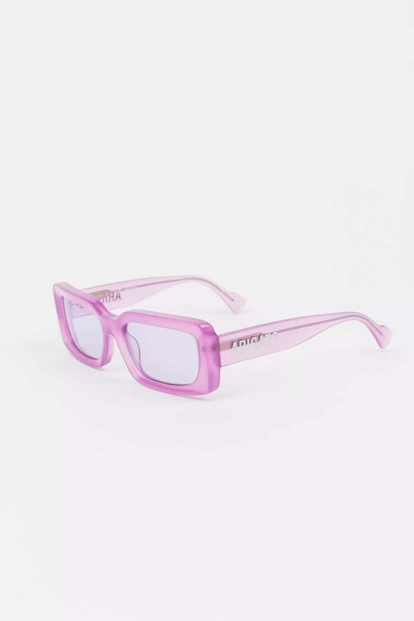 Axel Arigato Helllila Transparente Rechteckige Arena-Sonnenbrille