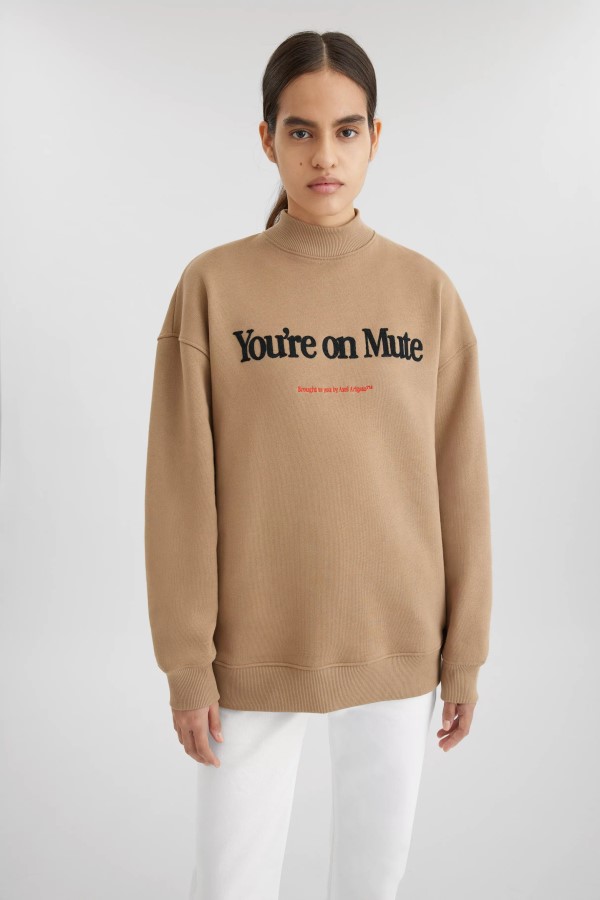 Axel Arigato Camel Beige Stummes Sweatshirt