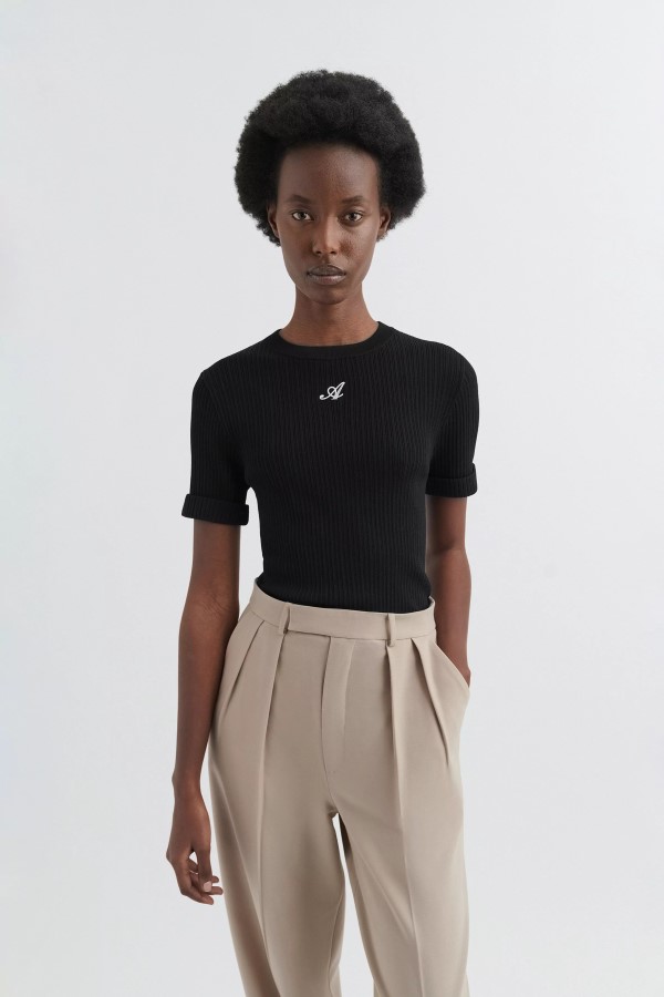 Honour Strick-T-Shirt Axel Arigato Schwarz