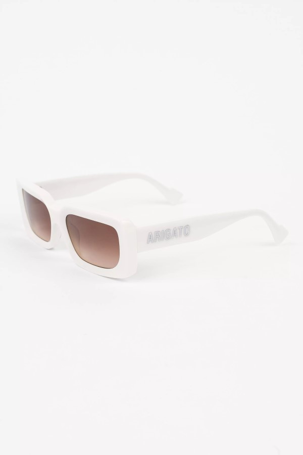 Axel Arigato Ivory Faded Brown Arena Rechteckige Sonnenbrille