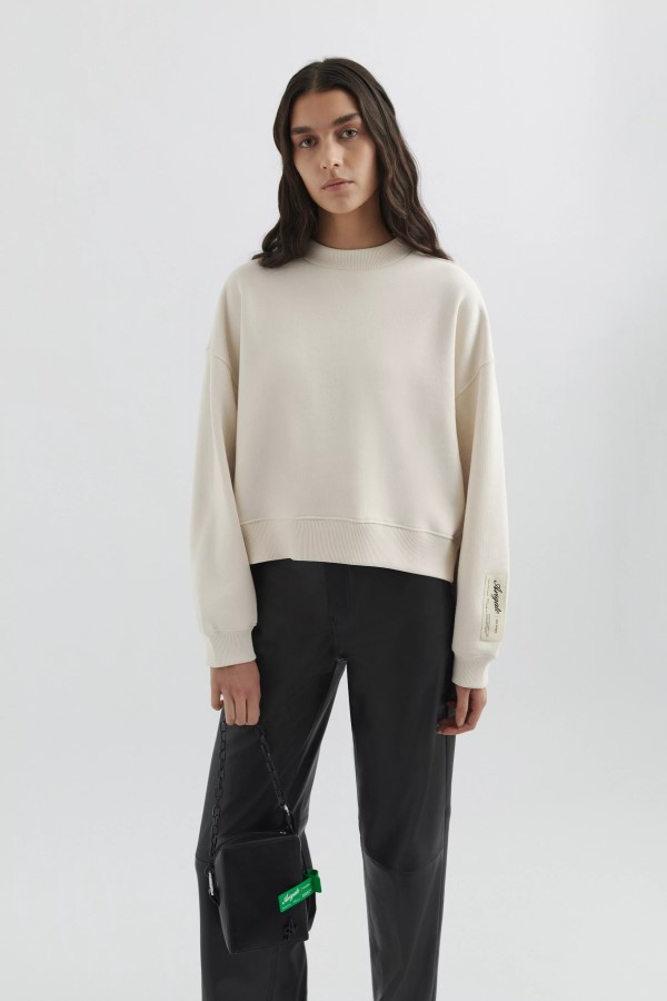 Einfarbiges Sweatshirt Von Axel Arigato In Hellem Beige