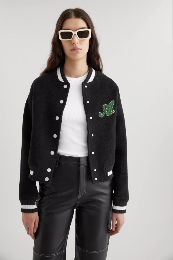 Axel Arigato Schwarze Off-Court-Bomberjacke