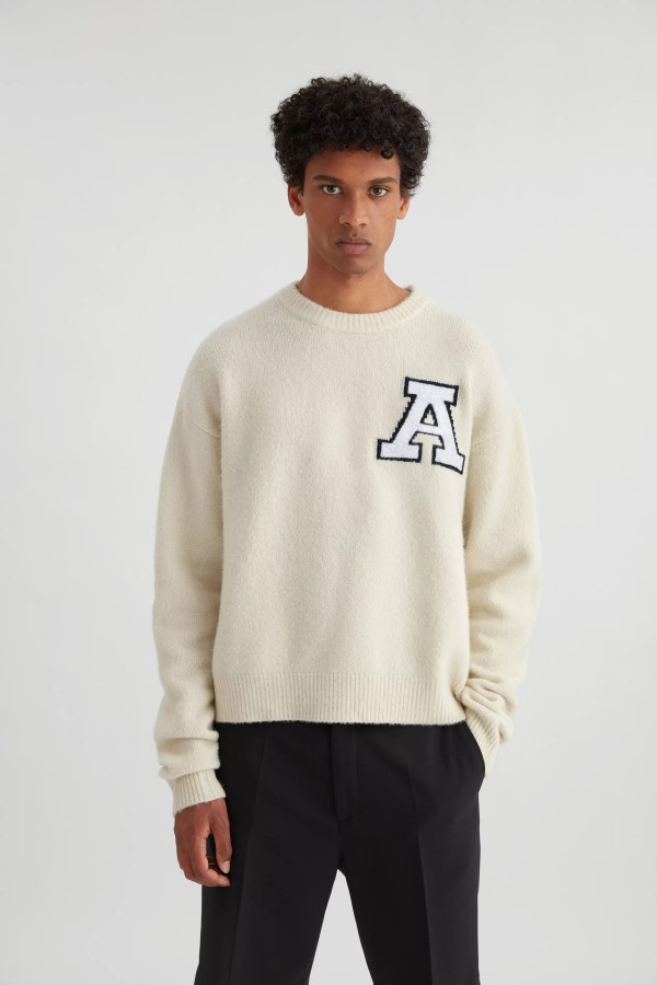 Mannschaftspullover Ecru Axel Arigato