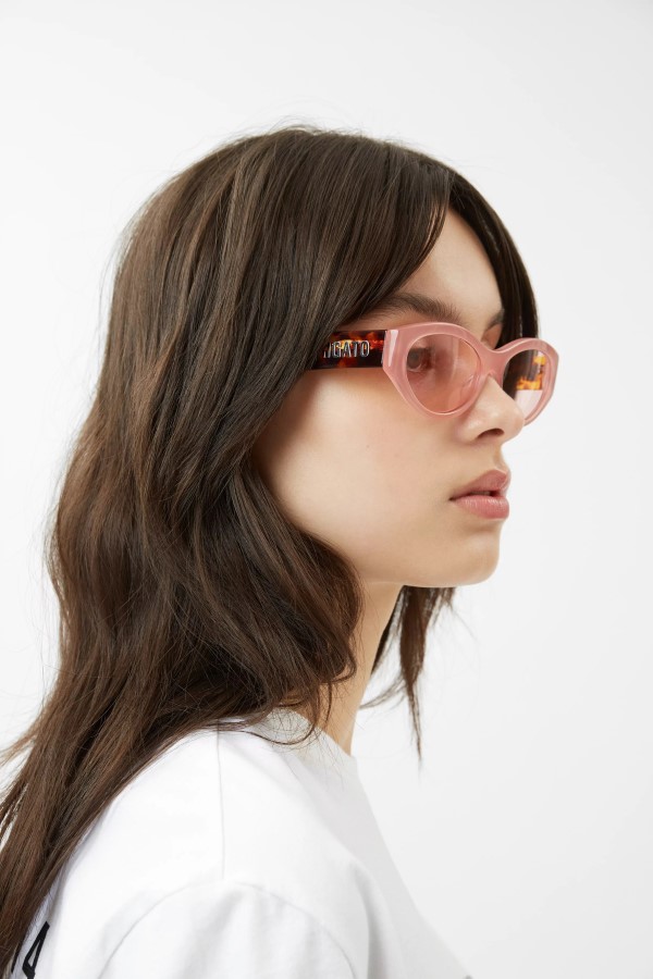 Axel Arigato Milchrosa Havana Tonia Cat-Eye-Sonnenbrille